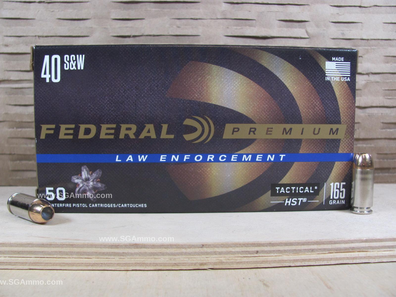 40 HST Federal LE 165 Grain Hollow Point Ammo – P40HST3