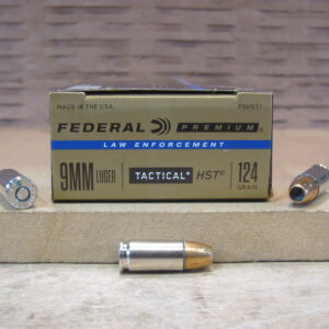 50 Round Box - 9mm Luger Federal HST 124 Grain Hollow Point LE Ammo - P9HST1