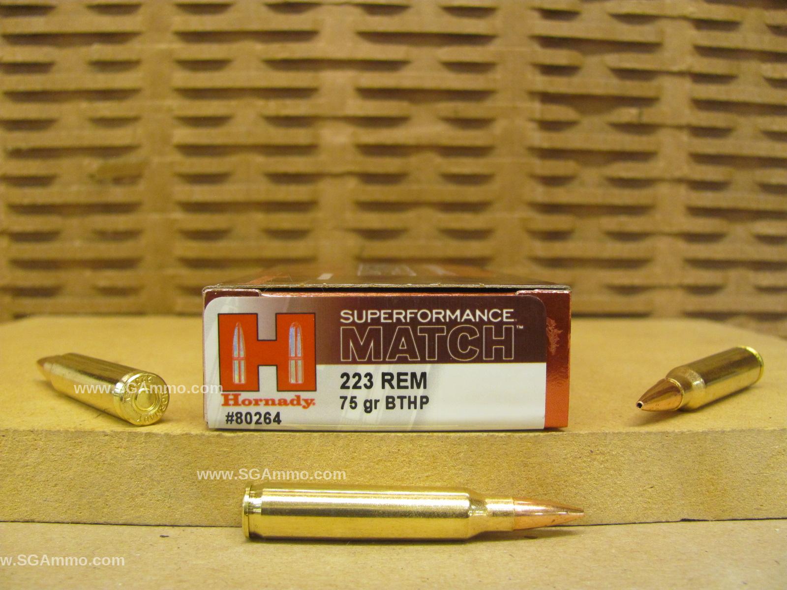 223 Rem Superformance 75 Grain BTHP Ammo 80264
