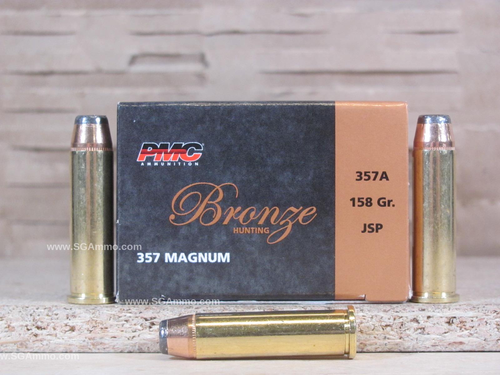 357 Magnum PMC 158 Grain Jacketed Soft Point Ammo - 357A