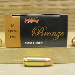 1000 Round Case - 9mm Luger 115 Grain FMJ - PMC Ammo - 9A