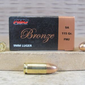 1000 Round Case - 9mm Luger 115 Grain FMJ - PMC Ammo - 9A