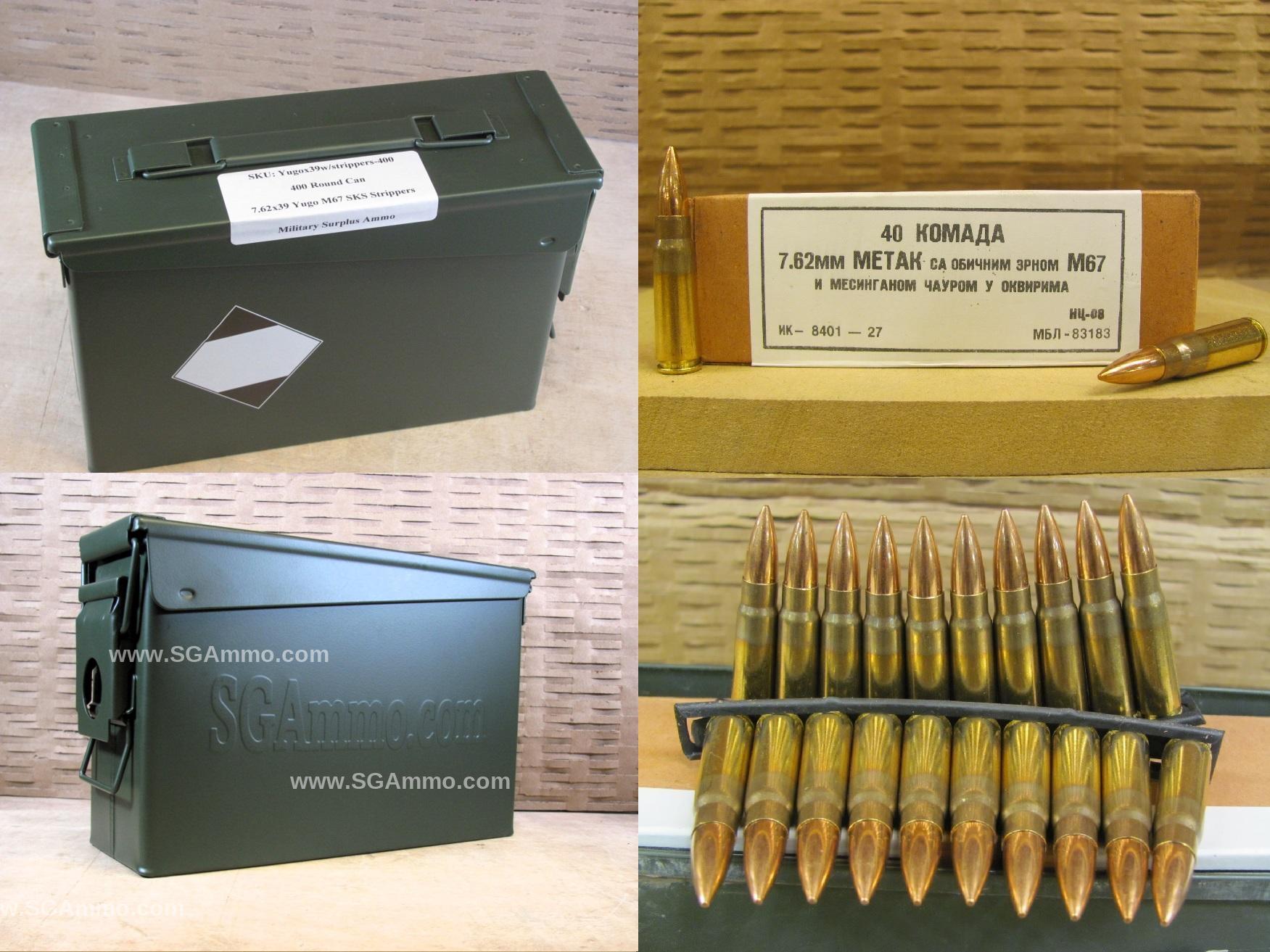 7.62x39 Yugo M67 Corrosive Military Surplus Ammo on SKS Stripper Clips