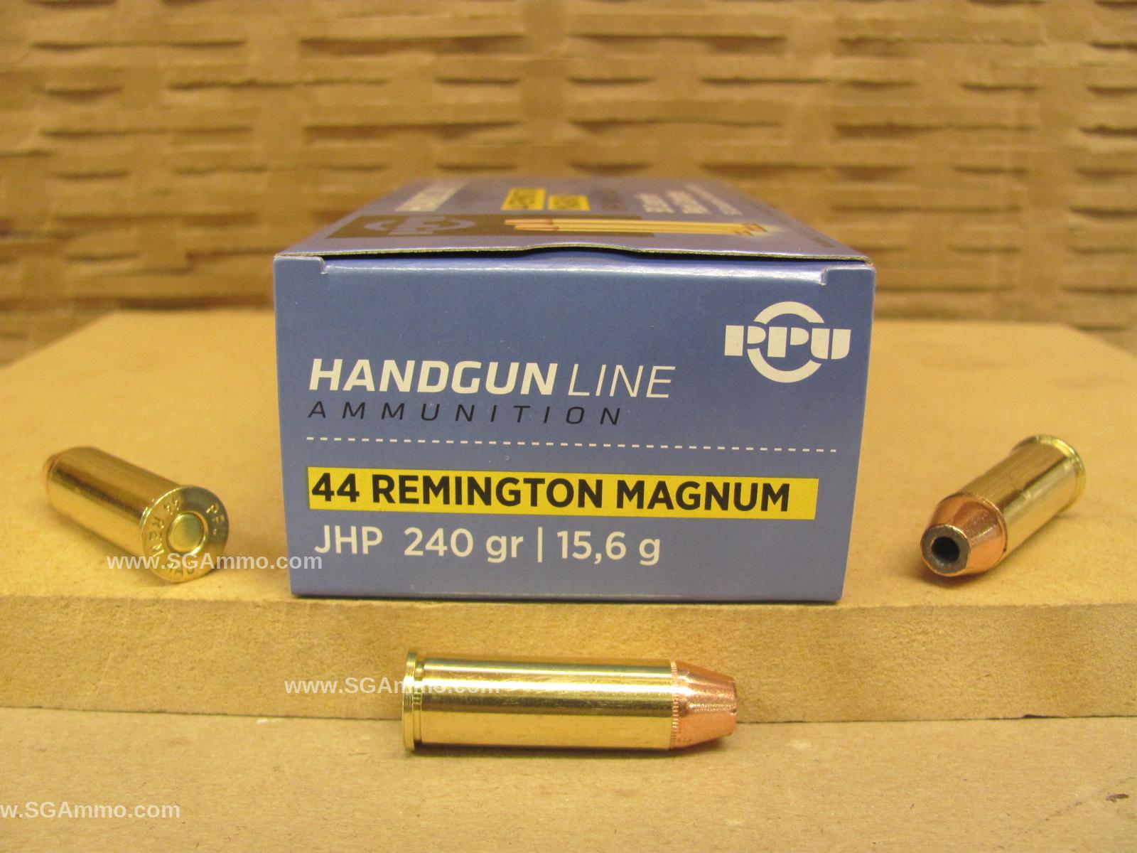 44 Magnum 240 Grain JHP Hollow Point Prvi Partizan Ammo - PPH44MH