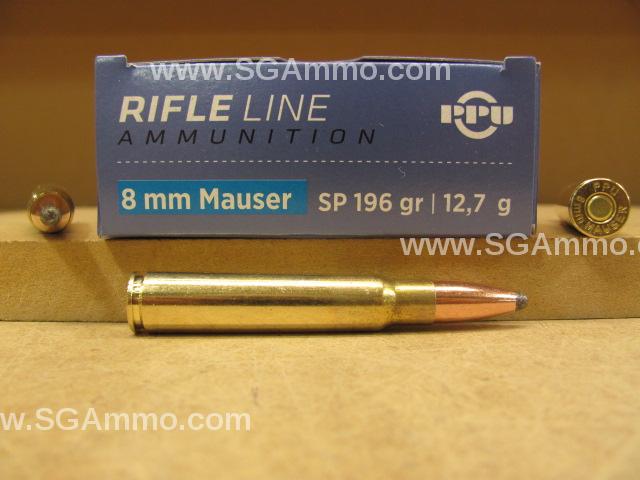 8mm Mauser Soft Point 196 Grain Prvi Partizan Ammo - PP8S