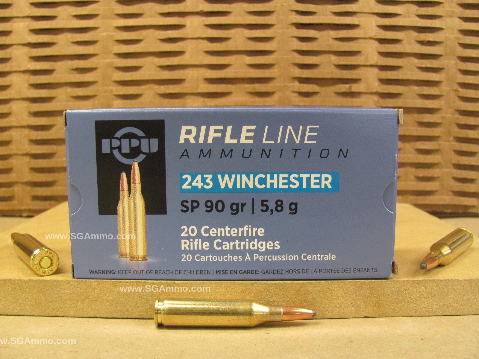 243 Win Prvi Partizan 90 Grain Soft Point Ammo - PP2431
