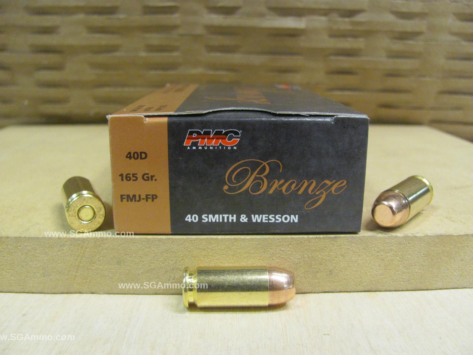 40 SW Cal PMC 165 Grain FMJ Ammo - 40D