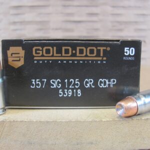 50 Round Box - 357 Sig 125 Grain Speer Gold Dot LE GDHP Hollow Point Ammo - 53918
