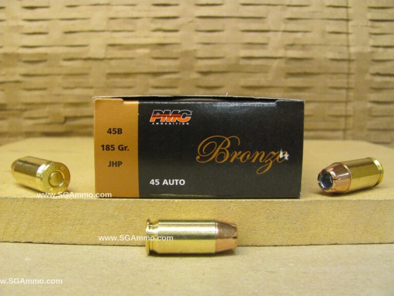 50 Round Box – 45 Auto / ACP PMC 185 Grain JHP Hollow Point Ammo – 45B ...