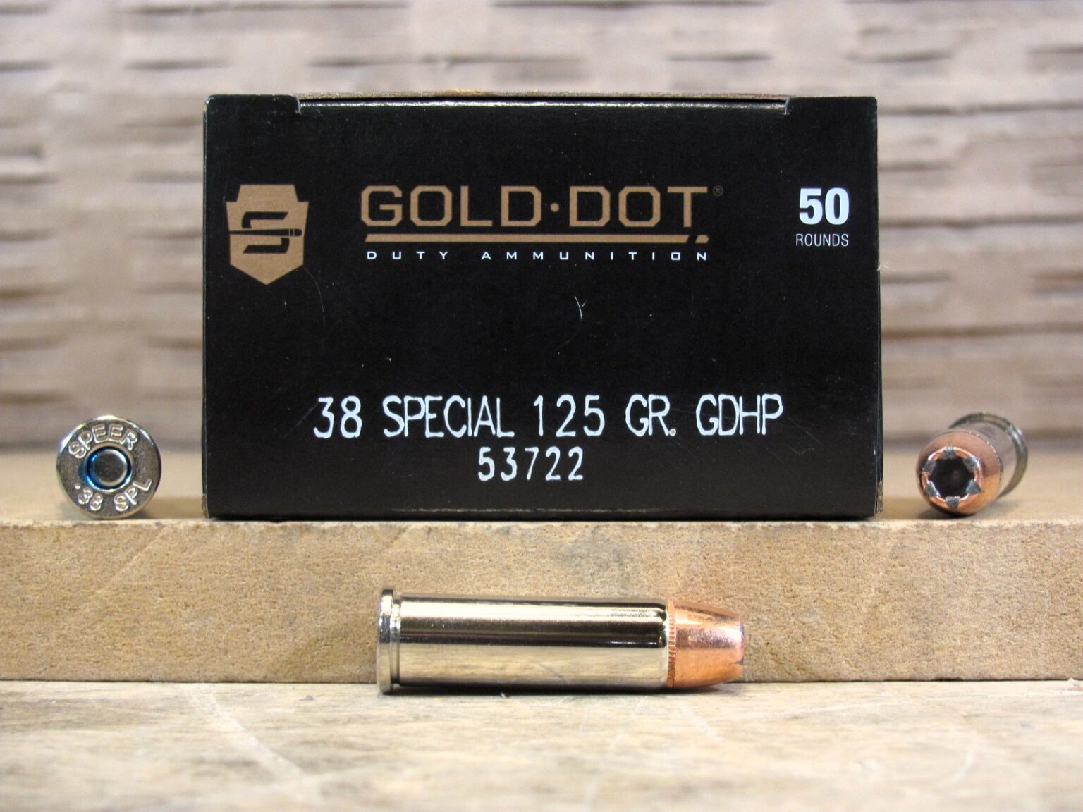 38 Special Speer Gold Dot 125 Grain Standard Pressure Ammo 53722