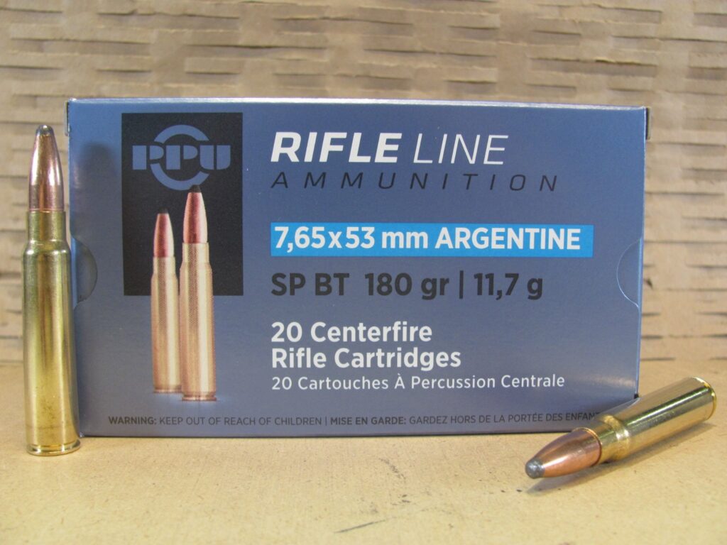 トップス ammo ammo 20 Round Box – 7.65×53 Argentine Mauser 180 Grain Soft Point Ammo