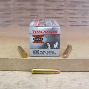 50 Round Box - 22 Magnum Winchester Super-X 40 Grain FMJ Ammo - X22M