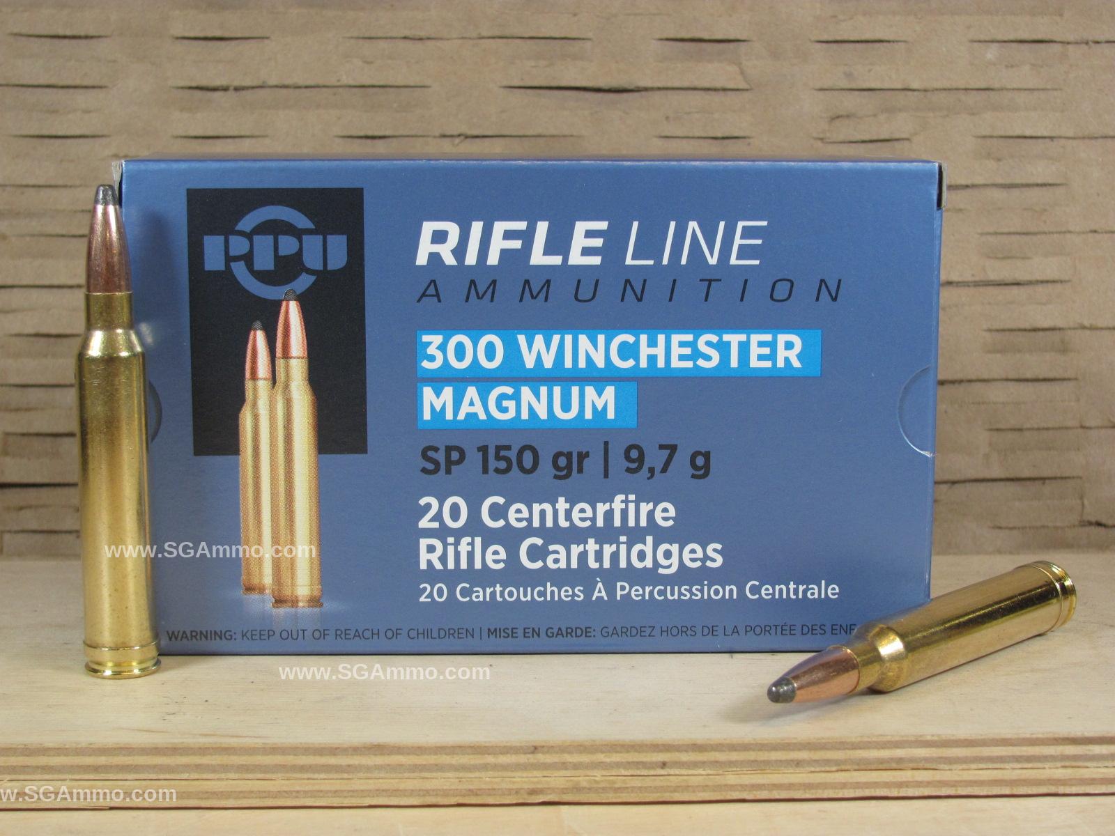 300 Winchester Magnum 150 Grain Soft Point Ammo by Prvi Partizan - PP361 or PP3001