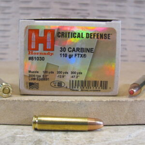 25 Round Box - 30 Cal Carbine Hornady Critical Defense 110 Grain FTX Ammo - 81030
