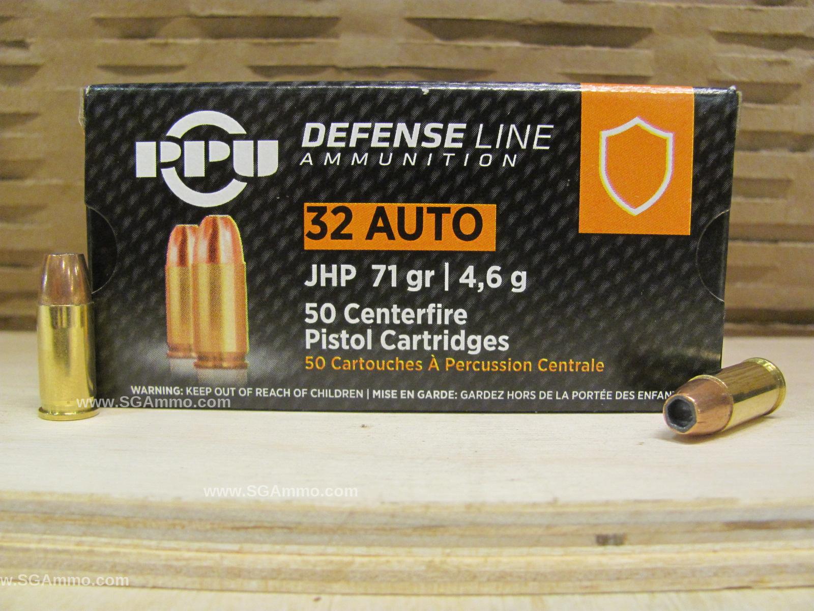 32 ACP Auto Prvi Partizan 71 Grain Jacketed Hollow Point Ammo - PPD32A