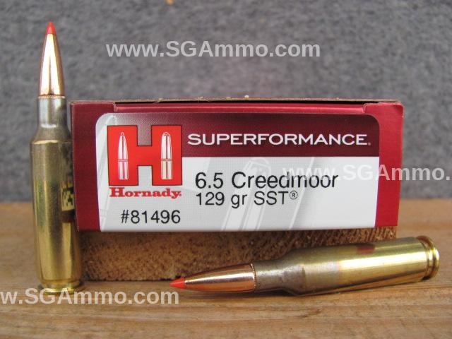 6.5 Creedmoor 129 Grain Hornady SST Ammo - 81496