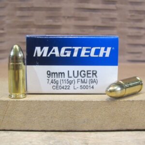 1000 Round Case - 9mm Luger 115 Grain FMJ Ammo by Magtech - 9A