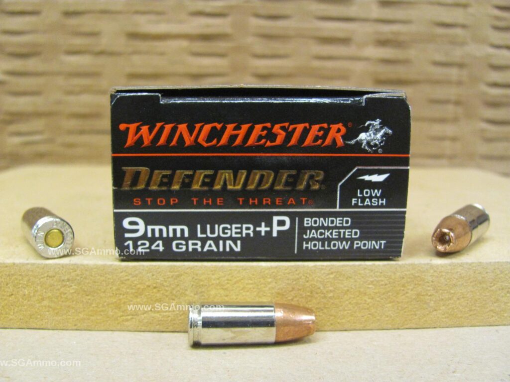 20 Round Box – 9mm Luger +P 124 Grain Bonded Hollow Point