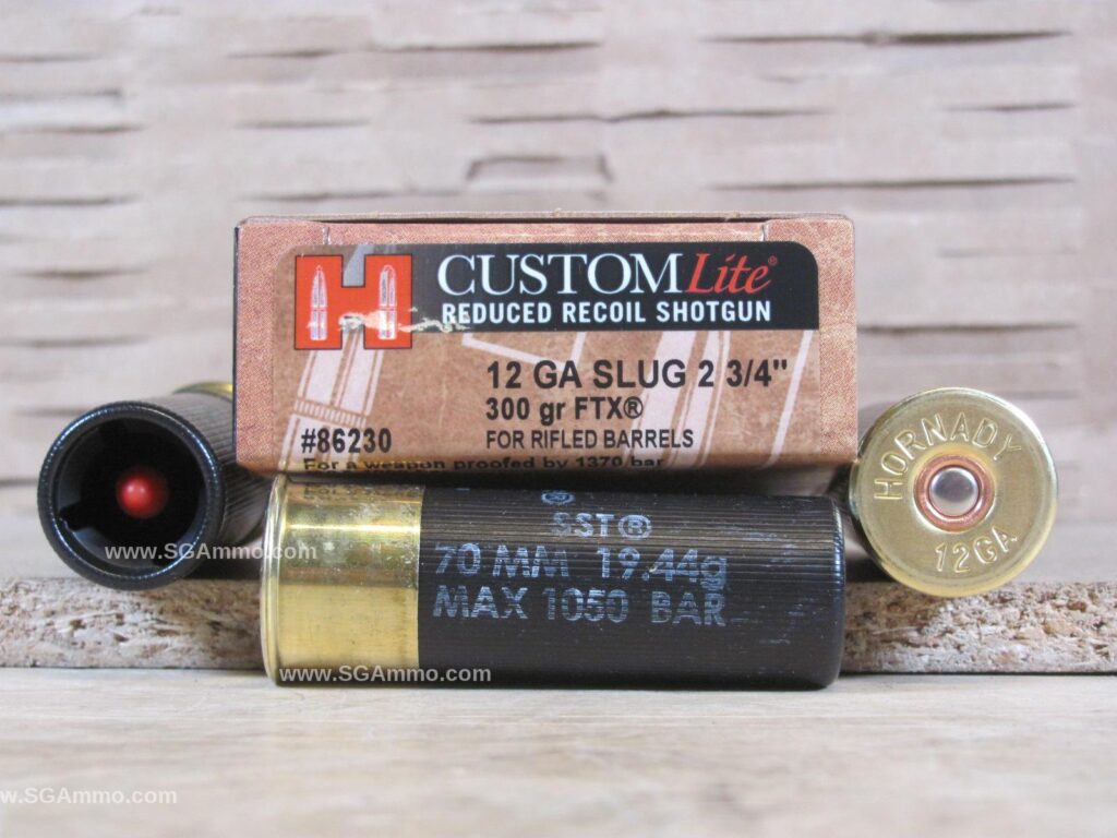 5 Round Box - 12 Gauge 300 Grain FTX Lite Slug Ammo for Rifled Barrels Only by Hornady - 86230 - Premium Ammo For Sale | In Stock | SG Ammo