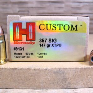 20 Round Box - 357 Sig 147 Grain XTP Hollow Point Hornady Ammo - 9131