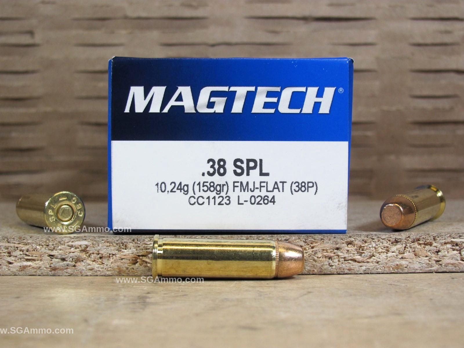 38 Special FMJ 158 Grain Ammo by Magtech - 38P