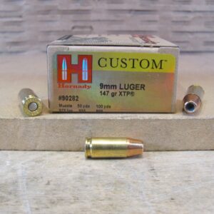 25 Round Box - 9mm Luger 147 Grain XTP Hollow Point Ammo by Hornady - 90282