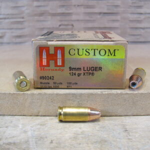 25 Round Box - 9mm Luger 124 Grain XTP Hollow Point - Hornady Ammunition - 90242