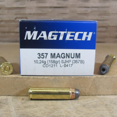357 Magnum 158 Grain SJHP Hollow Point Ammo by Magtech - 357B