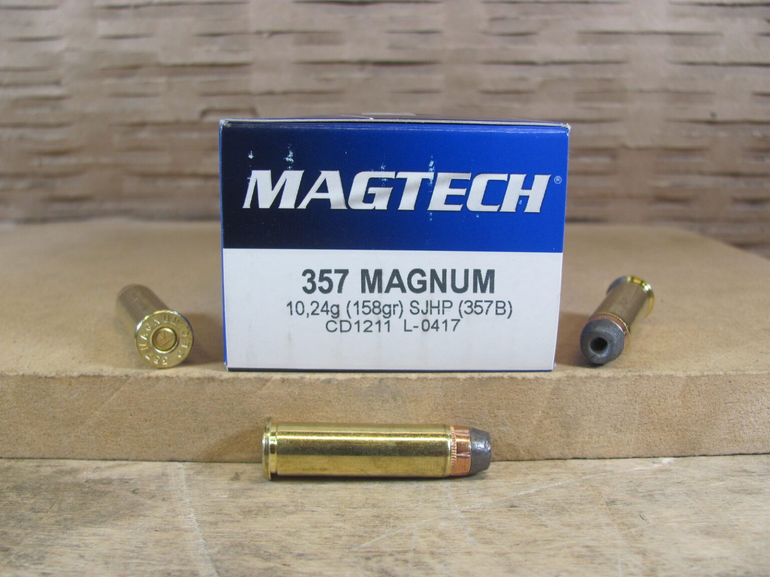 357 Magnum 158 Grain SJHP Hollow Point Ammo by Magtech - 357B