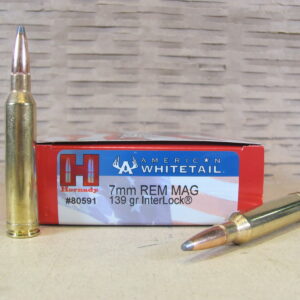 20 Round Box - 7mm Remington Magnum Hornady 139 Grain Soft Point American Whitetail Ammo - 80591