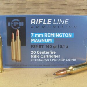 20 Round Box - 7mm Remington Magnum 140 Grain PSP Soft Point Prvi Partizan Ammo - PP7RM1