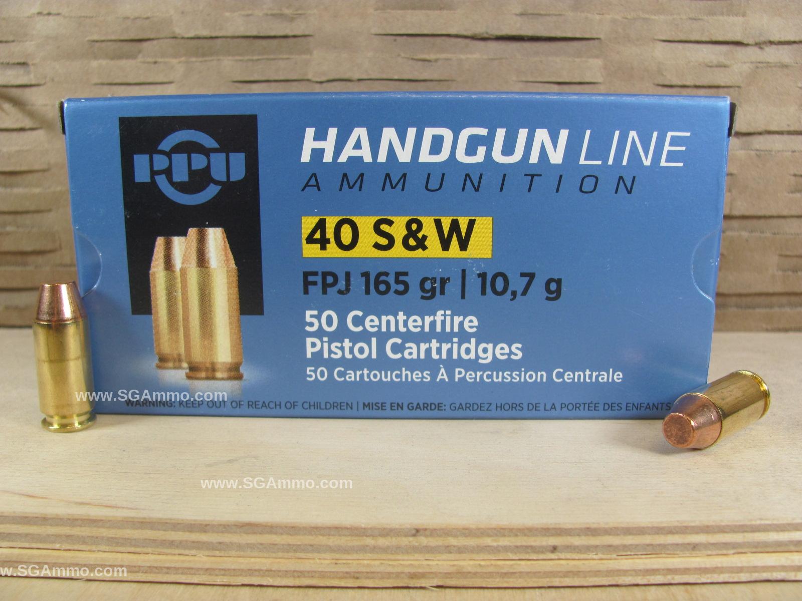 40 Cal 165 Grain FPJ Prvi Partizan Ammo – PPH40F