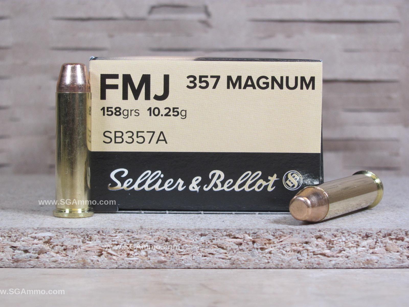 357 Magnum 158 Grain FMJ Ammo by Sellier Bellot - SB357A