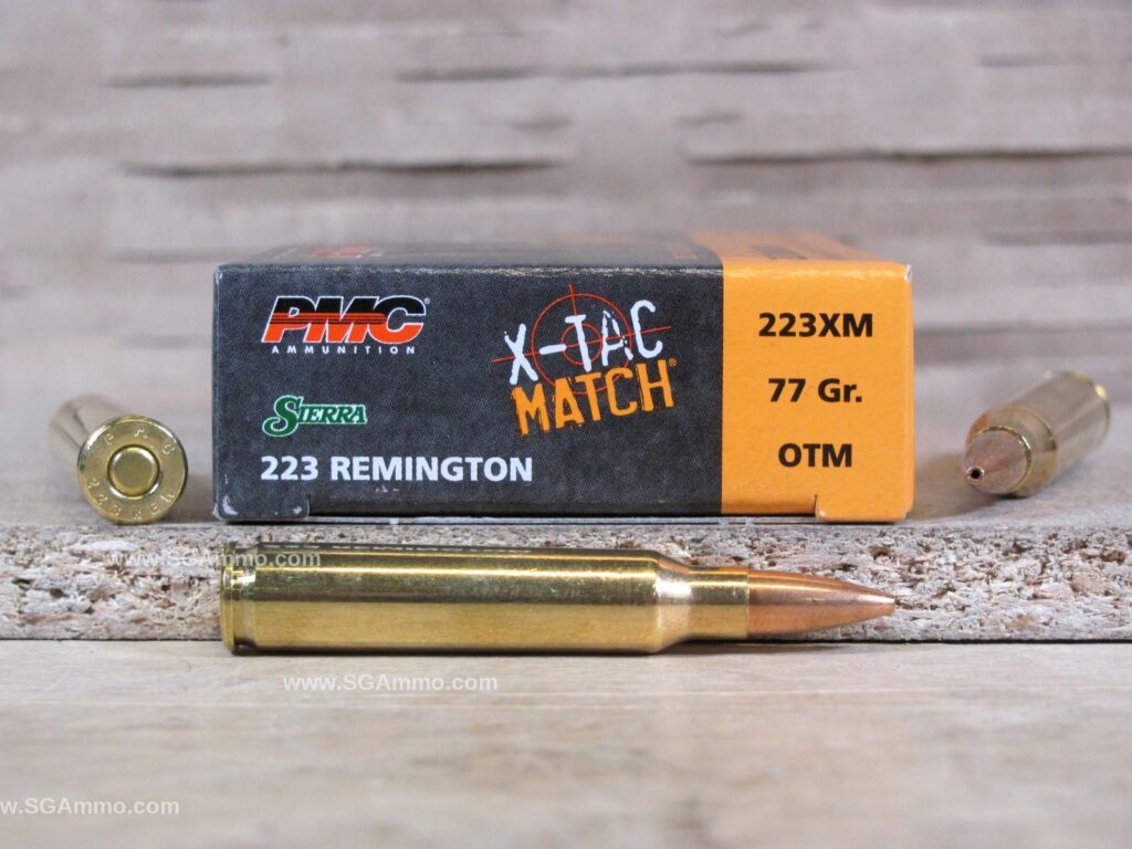 20 Round Box – 223 Rem 77 Grain SMK OTM Match Ammunition PMC Ammo