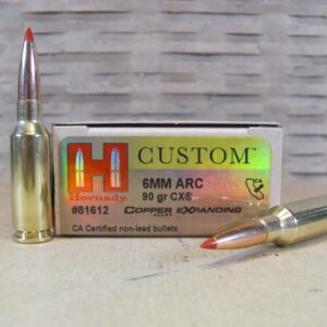 20 Round Box - 6mm ARC 90 Grain CX Hornady Custom Ammo - 81612