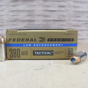50 Round Box - 380 Auto 99 Grain HST Hollow Point Tactical Federal Ammo - P380HST1