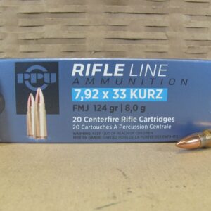 500 Round Case - 7.92x33 Kurz Ammo for Sale - 124 Grain FMJ - Made by Prvi Partizan - PP7K