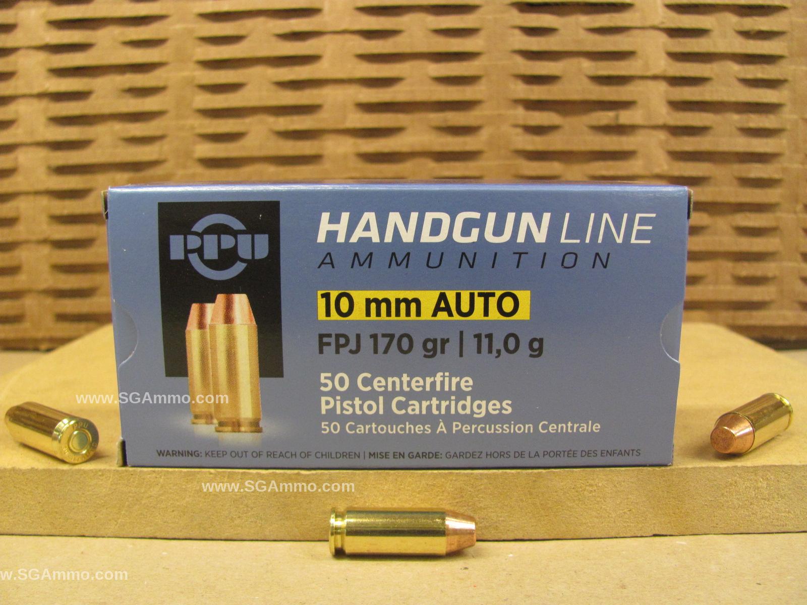 10mm Auto 170 Grain FMJ - FPJ Prvi Partizan Ammo - PPH10F