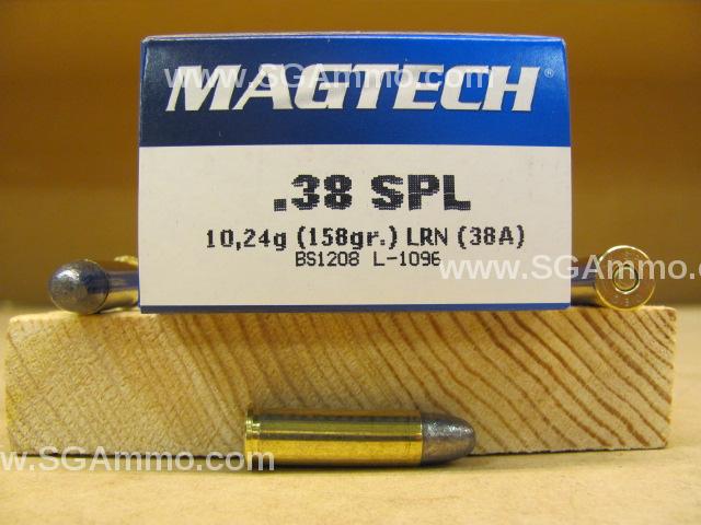 38 Special 158 Grain LRN Magtech Ammo - 38A