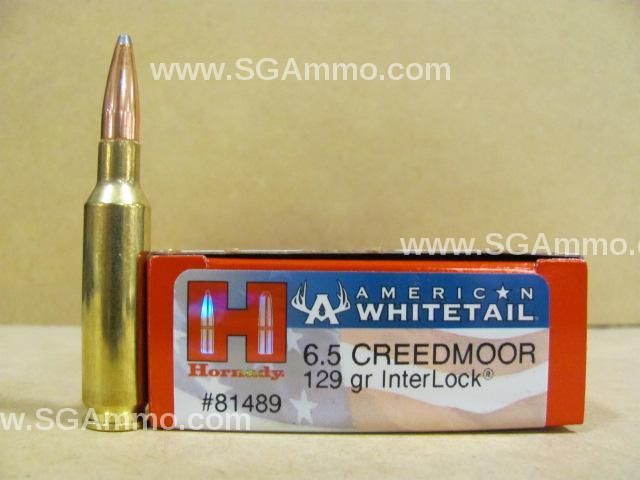 6.5 Creedmoor 129 Grain InterLock Hornady American Whitetail Ammo - 81489