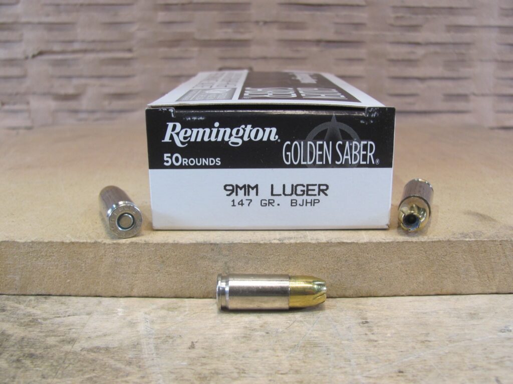 500 Round Case – 9mm Luger 147 Grain BJHP Remington Golden Saber