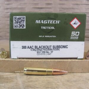 1000 Round Case - 300 AAC Blackout Subsonic 200 Grain FMJ Magtech Ammo - 300BLKSUBA