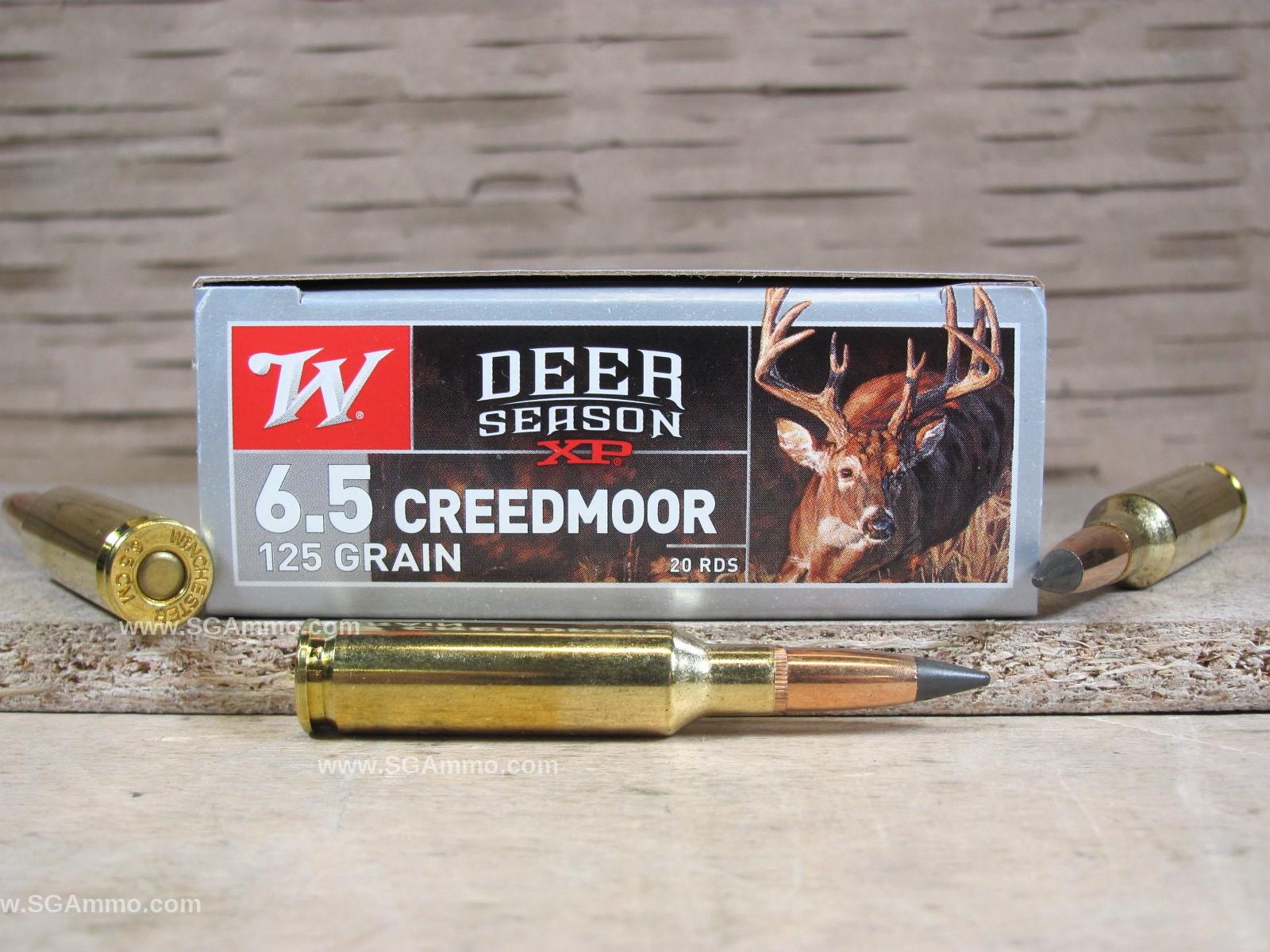 6.5 Creedmoor 125 Grain Winchester Deer Season XP Extreme Point Ammo - X65DS