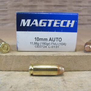 50 Round Box - 10mm Auto 180 Grain FMJ Ammo by Magtech - 10A