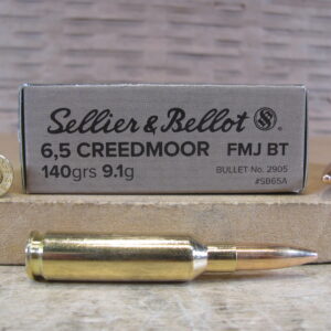 500 Round Case - 6.5 Creedmoor 140 Grain FMJ BT Ammo by Sellier Bellot - SB65A