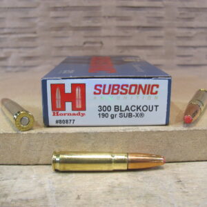 200 Round Case - 300 Blackout 190 Grain Sub-X Hornady Subsonic Ammo - 80877