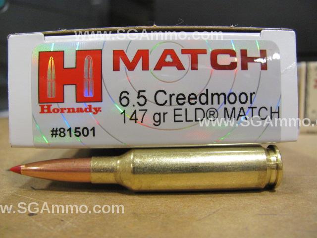 6.5 Creedmoor Hornady 147 Grain ELD Match Ammo - 81501