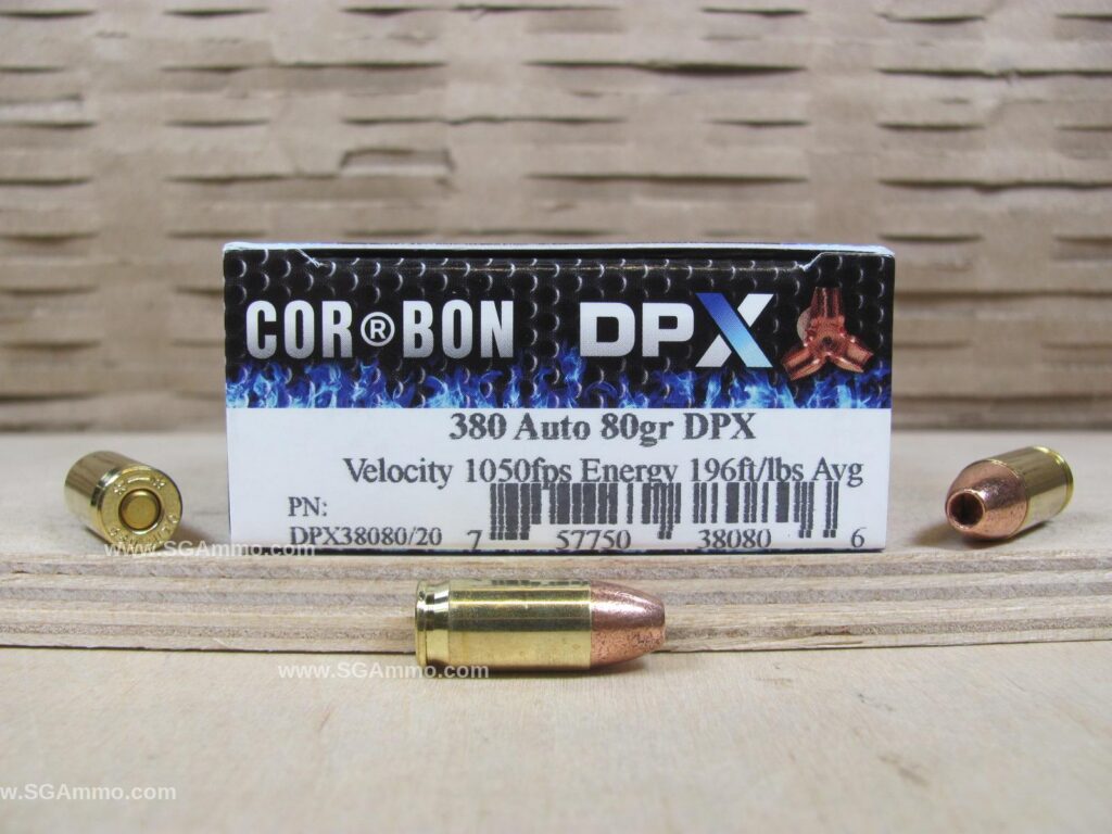 ぼーぼん 20 Round Box – 380 Auto 80 Grain DPX Hollow Point Corbon Ammo