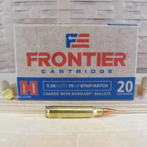 500 Round Case - 5.56 NATO 75 Grain BTHP Match Hornady Frontier Ammo - FR320