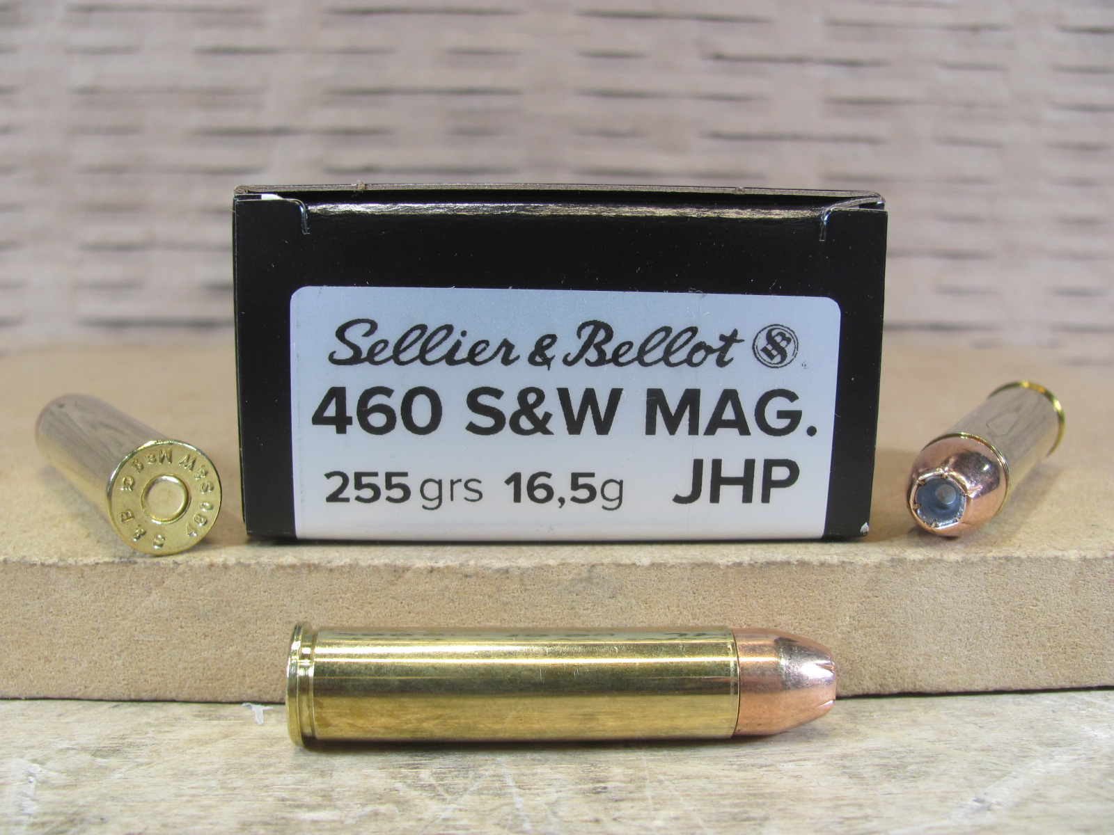 240 Round Case – 460 SW Magnum 255 Grain JHP Ammo by Sellier Bellot – SB460BJHP